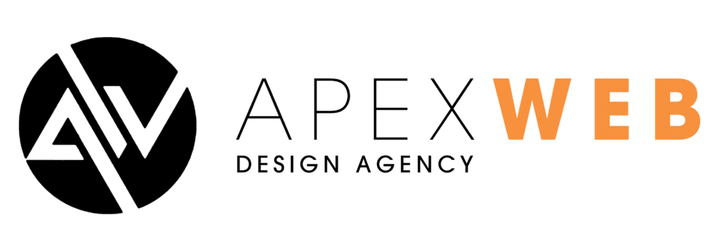 Apex web logo for against light themes. Text in blakc