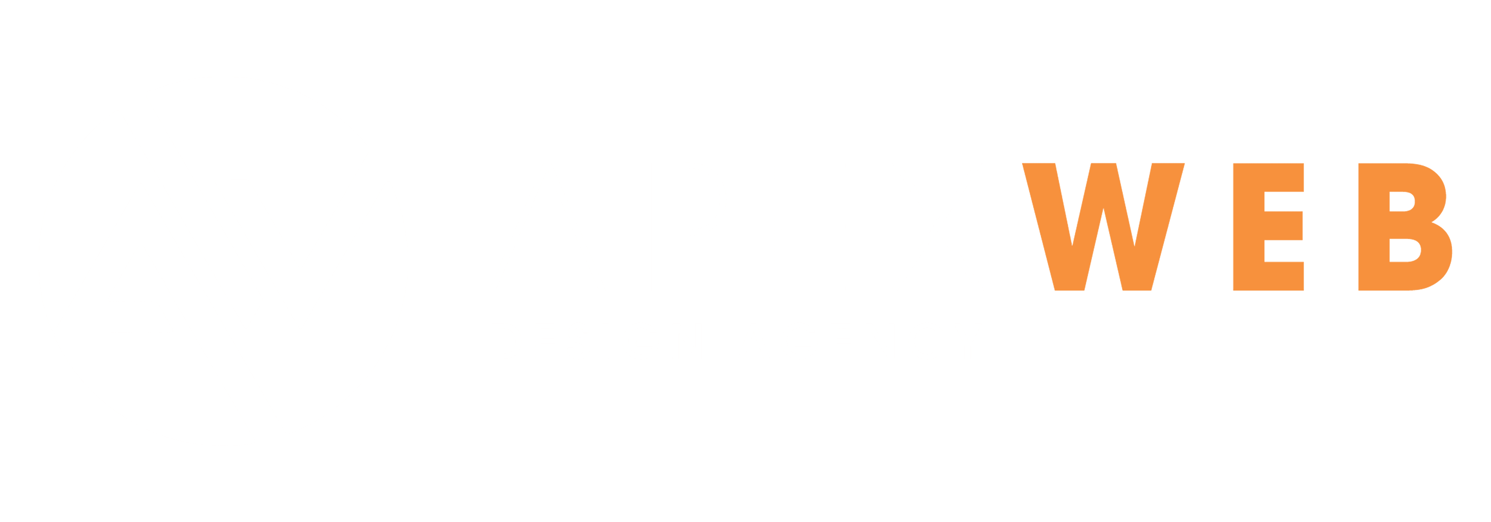 Apex Web Logo for against black background. White text and icons