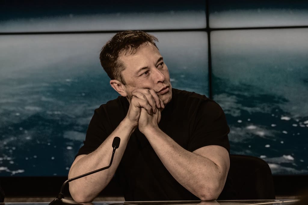 Elon Musk at a conference